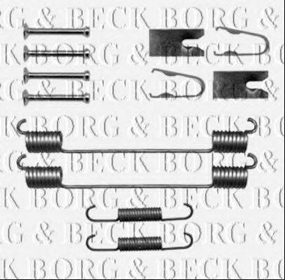 Комплектующие, колодки дискового тормоза BORG & BECK BBK6152