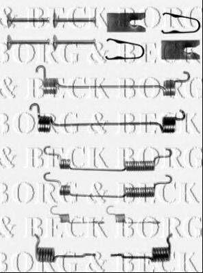 Комплектующие, колодки дискового тормоза BORG & BECK BBK6153