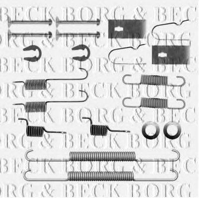 Комплектующие, колодки дискового тормоза BORG & BECK BBK6160