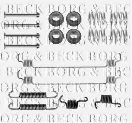 Комплектующие, колодки дискового тормоза BORG & BECK BBK6171