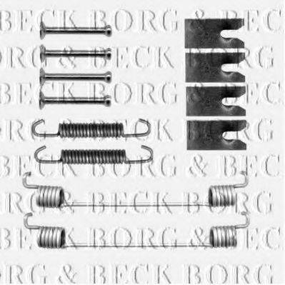 Комплектующие, колодки дискового тормоза BORG & BECK BBK6174