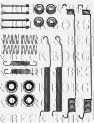Комплектующие, колодки дискового тормоза BORG & BECK BBK6195