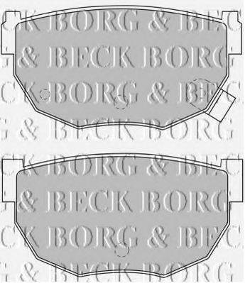 Комплект тормозных колодок, дисковый тормоз BORG & BECK BBP1549