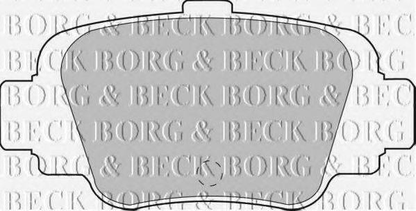 Комплект тормозных колодок, дисковый тормоз BORG & BECK BBP1560