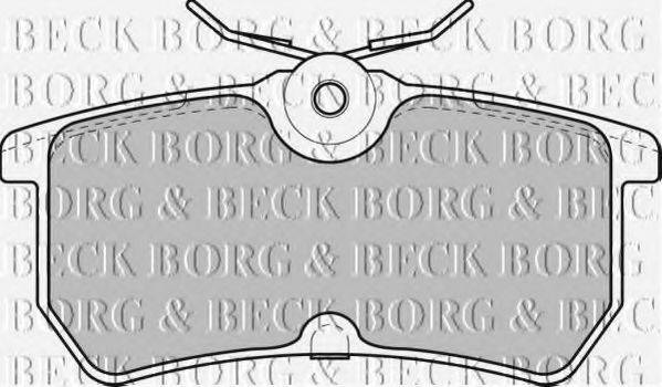 Комплект тормозных колодок, дисковый тормоз BORG & BECK BBP1603