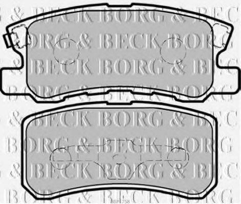 BORG & BECK BBP1758 Комплект тормозных колодок, дисковый тормоз