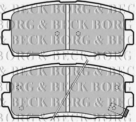 Комплект тормозных колодок, дисковый тормоз BORG & BECK BBP2041