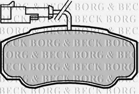 Комплект тормозных колодок, дисковый тормоз BORG & BECK BBP2068