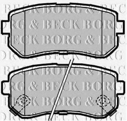 BORG & BECK BBP2104 Комплект тормозных колодок, дисковый тормоз