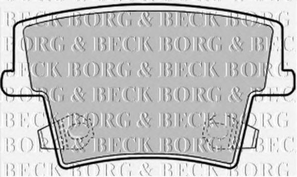 BORG & BECK BBP2168 Комплект тормозных колодок, дисковый тормоз