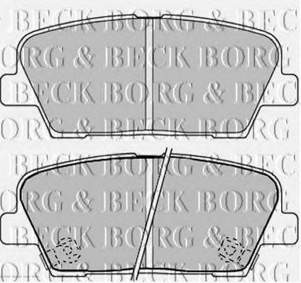 Комплект тормозных колодок, дисковый тормоз BORG & BECK BBP2238