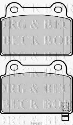 Комплект тормозных колодок, дисковый тормоз BORG & BECK BBP2257