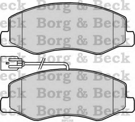 Комплект тормозных колодок, дисковый тормоз BORG & BECK BBP2268