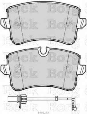 BORG & BECK BBP2292 Комплект тормозных колодок, дисковый тормоз