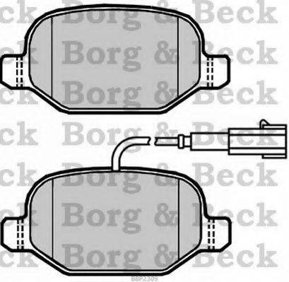 BORG & BECK BBP2309 Комплект тормозных колодок, дисковый тормоз
