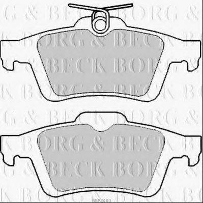 BORG & BECK BBP2403 Комплект тормозных колодок, дисковый тормоз