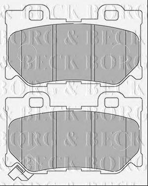 BORG & BECK BBP2434 Комплект тормозных колодок, дисковый тормоз