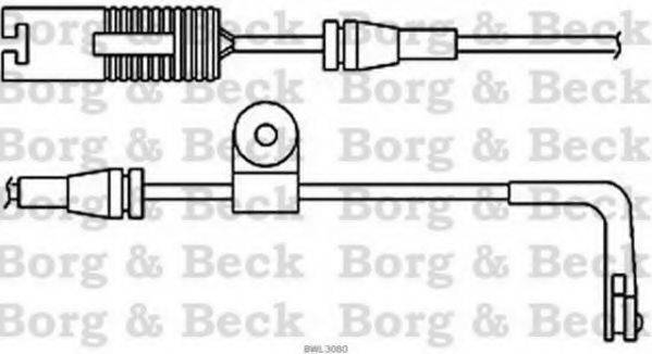 Сигнализатор, износ тормозных колодок BORG & BECK BWL3080