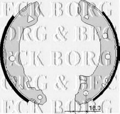 Комплект тормозных колодок BORG & BECK BBS6103