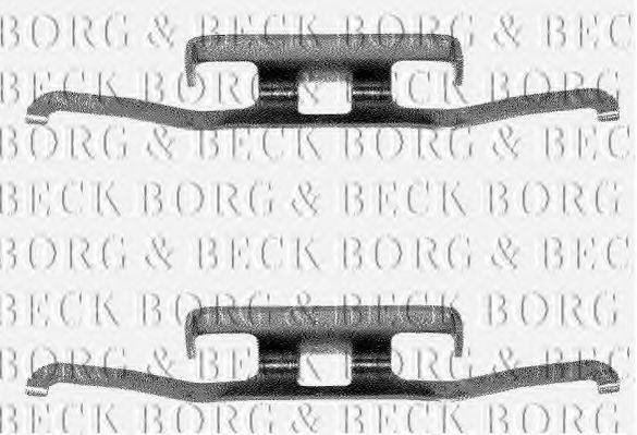 Комплектующие, колодки дискового тормоза BORG & BECK BBK1010
