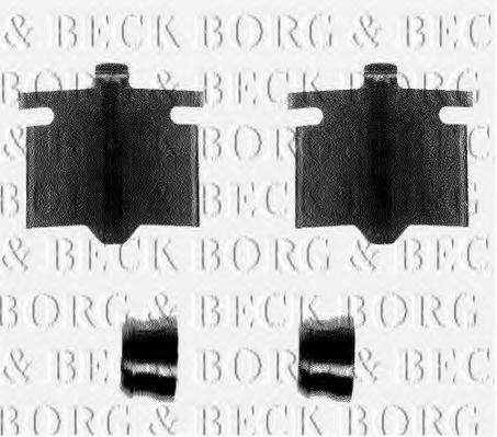 Комплектующие, колодки дискового тормоза BORG & BECK BBK1046
