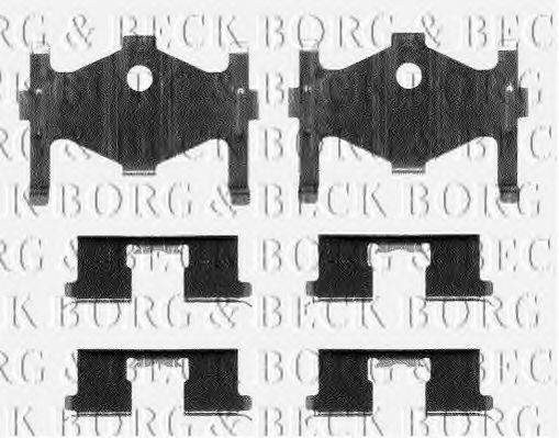 Комплектующие, колодки дискового тормоза BORG & BECK BBK1058