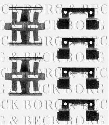 Комплектующие, колодки дискового тормоза BORG & BECK BBK1059