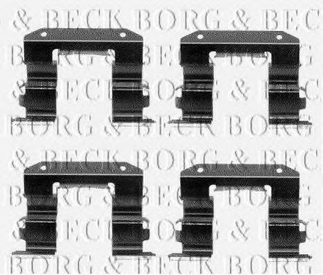 Комплектующие, колодки дискового тормоза BORG & BECK BBK1062