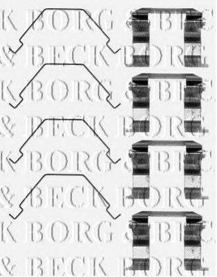 Комплектующие, колодки дискового тормоза BORG & BECK BBK1083