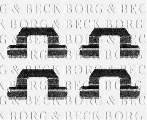Комплектующие, колодки дискового тормоза BORG & BECK BBK1096