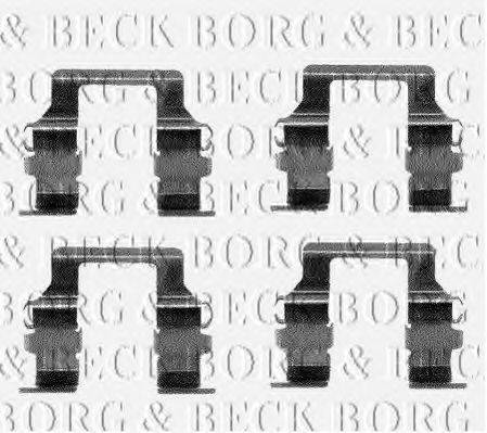 Комплектующие, колодки дискового тормоза BORG & BECK BBK1100