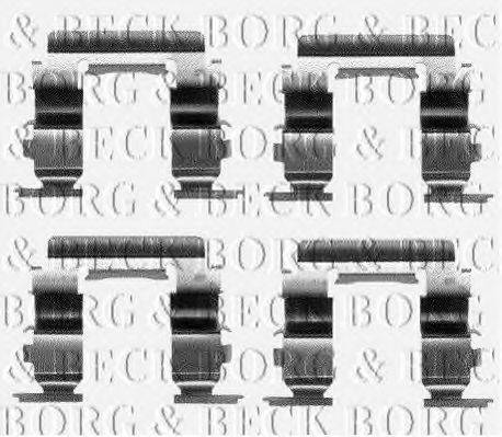 Комплектующие, колодки дискового тормоза BORG & BECK BBK1110