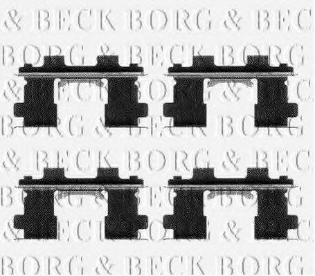 Комплектующие, колодки дискового тормоза BORG & BECK BBK1114