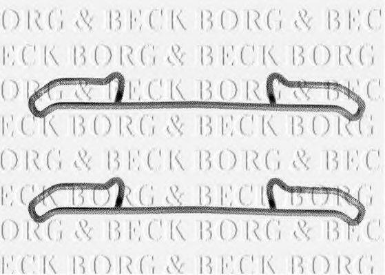 Комплектующие, колодки дискового тормоза BORG & BECK BBK1137
