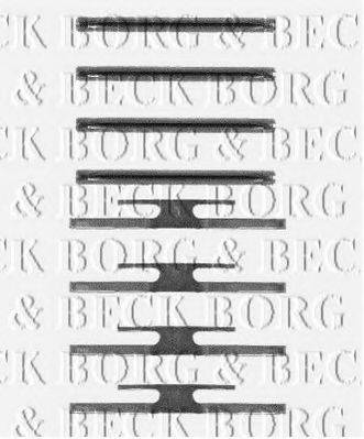Комплектующие, колодки дискового тормоза BORG & BECK BBK1176