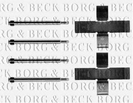 Комплектующие, колодки дискового тормоза BORG & BECK BBK1191