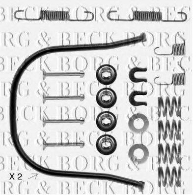 Комплектующие, колодки дискового тормоза BORG & BECK BBK6107