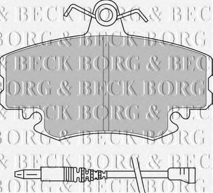 Комплект тормозных колодок, дисковый тормоз BORG & BECK BBP1397