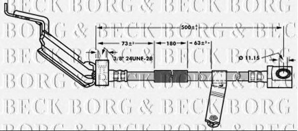 Тормозной шланг BORG & BECK BBH6930