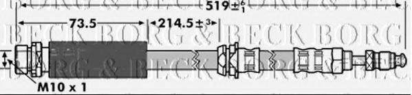 BORG & BECK BBH6965 Тормозной шланг