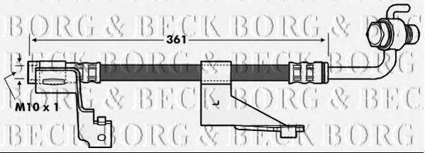 Тормозной шланг BORG & BECK BBH6972