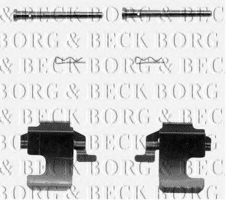 Комплектующие, колодки дискового тормоза BORG & BECK BBK1029