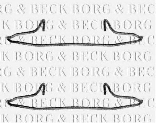 Комплектующие, колодки дискового тормоза BORG & BECK BBK1040