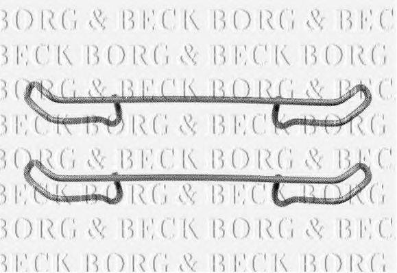 Комплектующие, колодки дискового тормоза BORG & BECK BBK1045