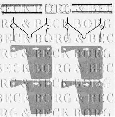 Комплектующие, колодки дискового тормоза BORG & BECK BBK1064