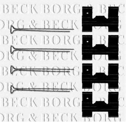 Комплектующие, колодки дискового тормоза BORG & BECK BBK1073