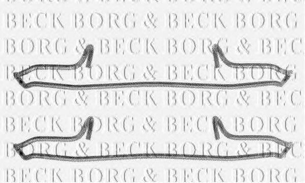 Комплектующие, колодки дискового тормоза BORG & BECK BBK1091