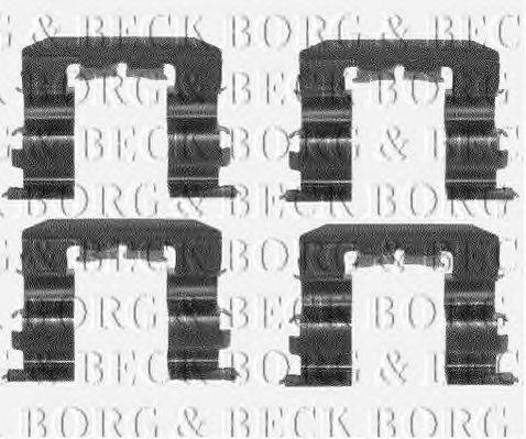 Комплектующие, колодки дискового тормоза BORG & BECK BBK1108