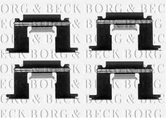 Комплектующие, колодки дискового тормоза BORG & BECK BBK1117