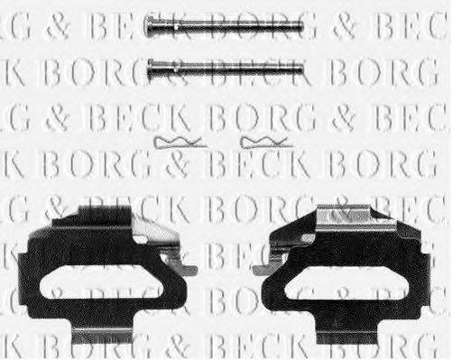 Комплектующие, колодки дискового тормоза BORG & BECK BBK1125